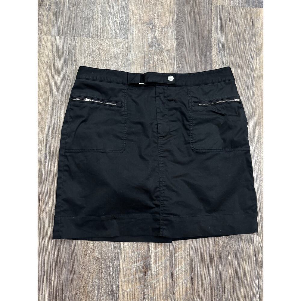 Ralph Lauren Golf Black Skort Womens Size 12 Zipper Pockets Buckle Detail Mini